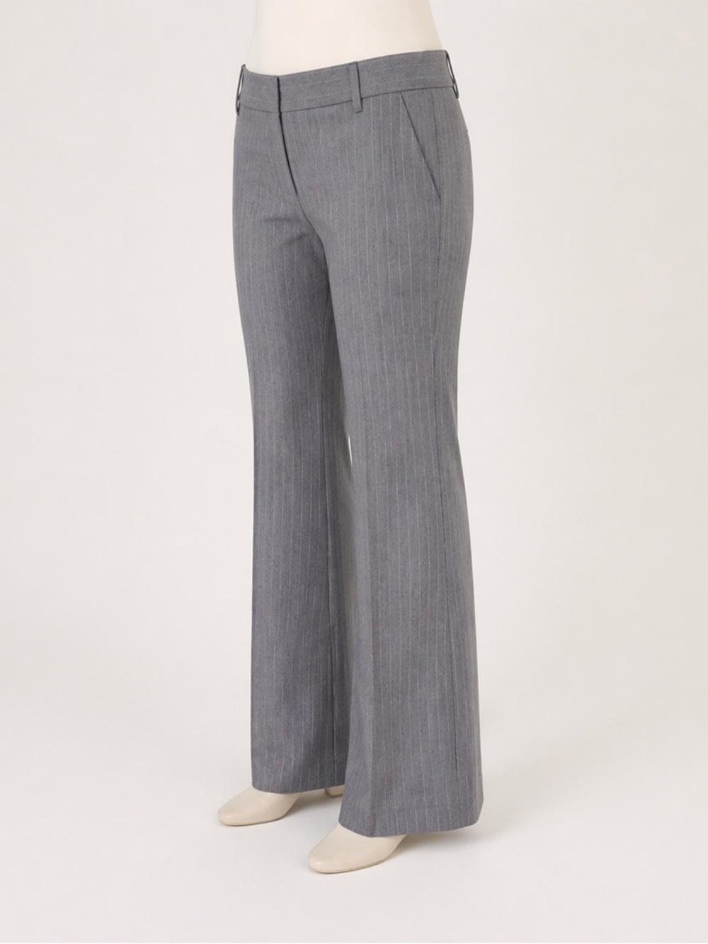 NWOT Banana Republic Martin Fit Pinstripe Bootcut Pants Gray Size 8 - Picture 5 of 12